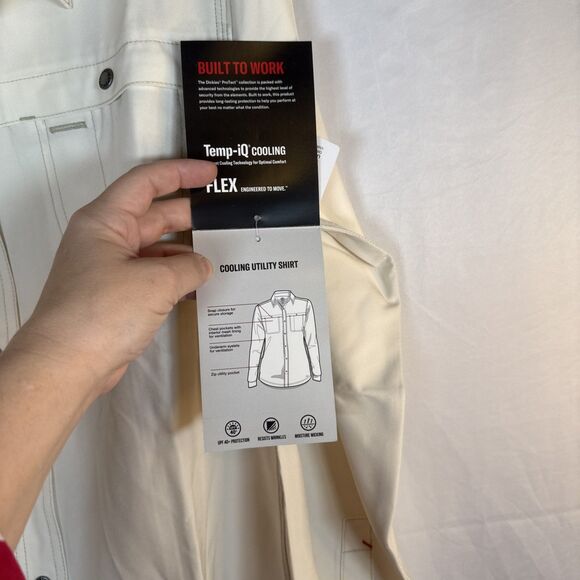 Dickies Temp IQ Women's Medium Cooling Utility Long Sleeve Shirt Beige NWT - Picture 13 of 16